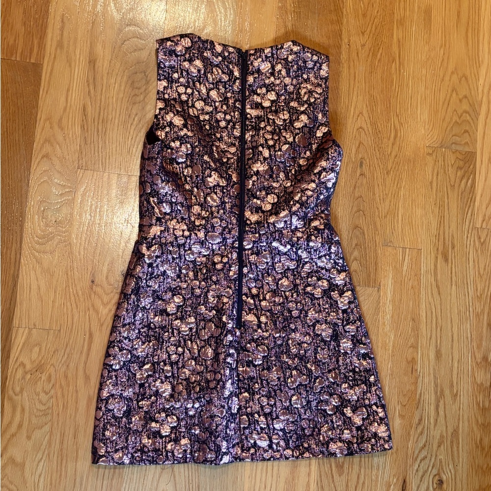 Alice + Olivia Metallic Pink Mini Dress - Picture 3 of 4